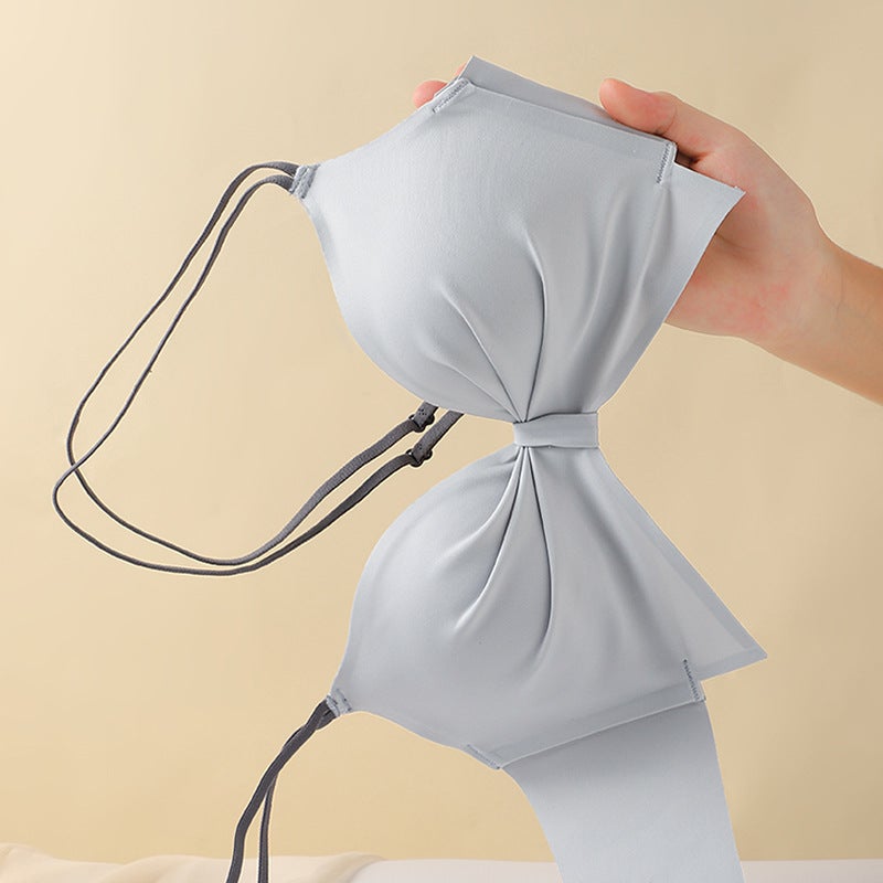 One-Piece Women'S Underwear For Small Breasts, Push-Up To Make It Look Bigger, Glossy Surface, No Steel Ring, Traditional Type, Seamless Push-Up Anti-Sagging Bra - Image 4